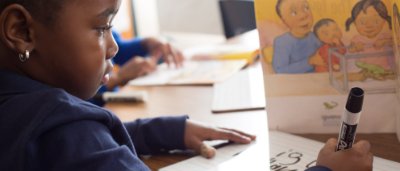 Student completing work