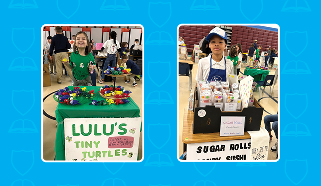 K-8 School in Mint Hill: Queen's Grant fourth graders host their annual Economic Fair.