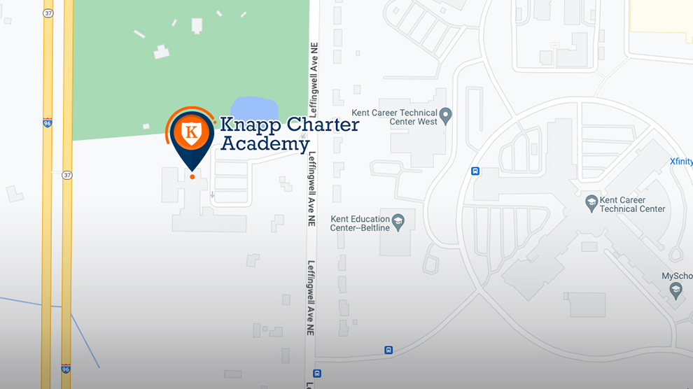 Map to Knapp Charter Academy