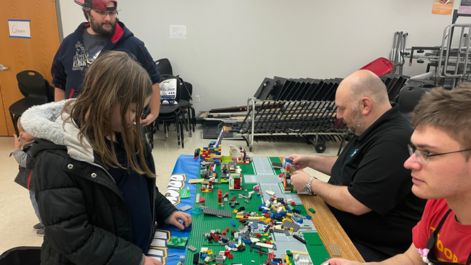 Paramount student working with Legos