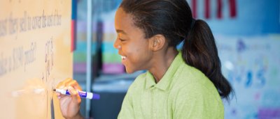 Student completing work