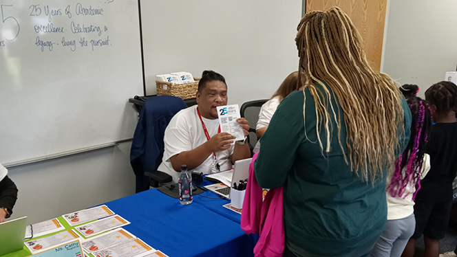 K-8 School in Romulus: Metro Charter Academy celebrates the start of 25 years with Back to School Bash.