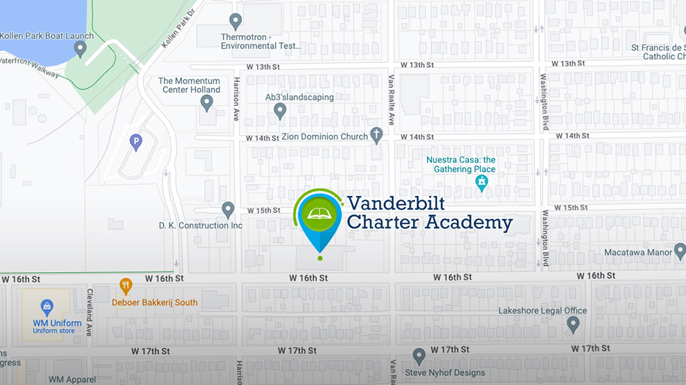 Map to Vanderbilt Charter Academy