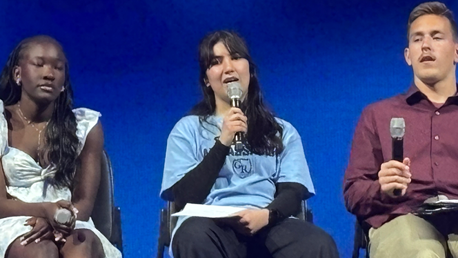 High School in Kentwood: Grand River Prep sophomore was selected to speak at the Great Lakes Homeland Security Training Conference and Expo.