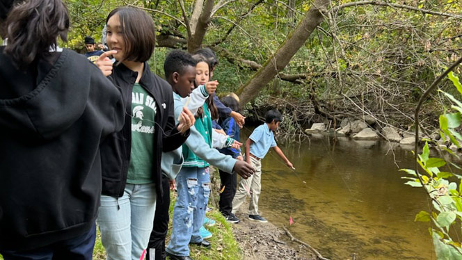 South Canton students at Lower River Rouge