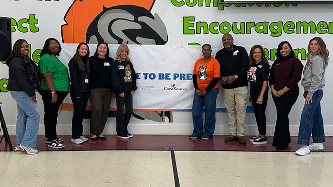 K-8 School in Cincinnati: Alliance Academy students get a visit from Cincinnati Bengals star Chase Brown for a talk about attendance.