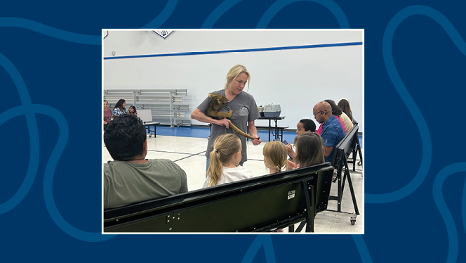 K-8 School in Apex: Peak Charter Academy incoming kindergartens welcome exotic animals