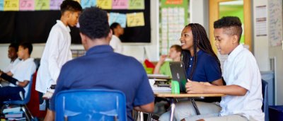 Students learning in classroom