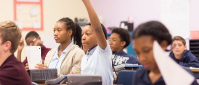 Students learning in classroom