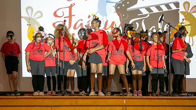 K-6 School in Redford Charter Twp.: Westfield Charter 4-6 grade students put on a play during a summer program.