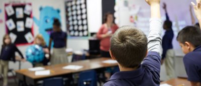 Students learning in classroom