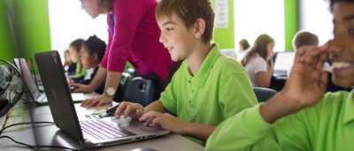 Students completing work