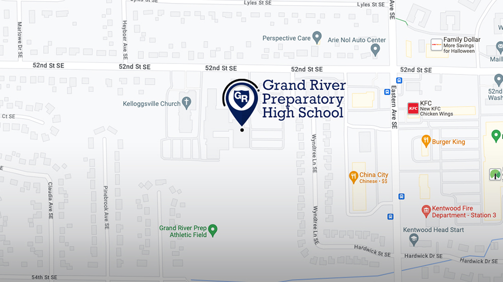 Map to Grand River Preparatory High School