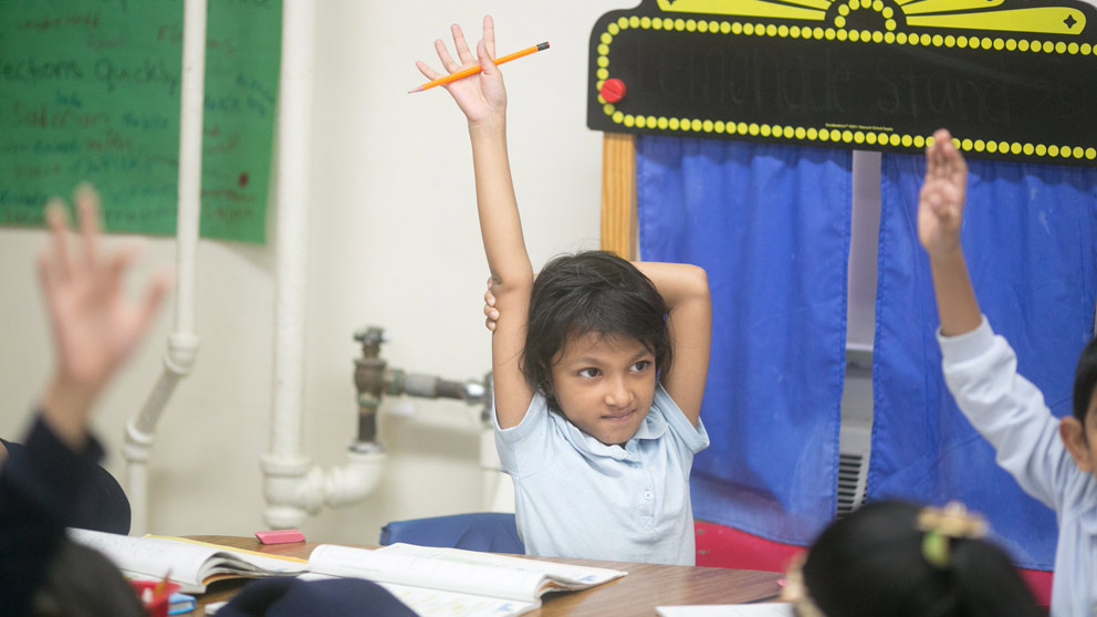 Student reading a book