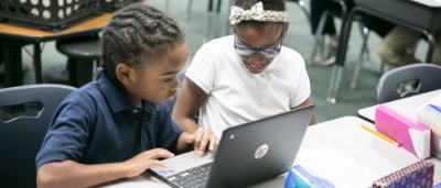 Students completing work