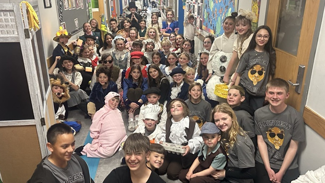 K-8 School in Commerce City: Landmark Academy at Reunion students and staff put on a dinner and a show.