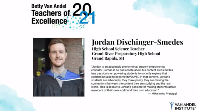 Grand River Teacher Jordan Dischinger-Smedes