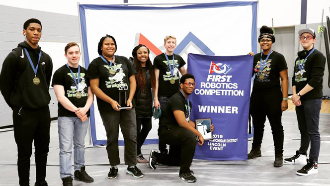 First Robotics Competition winners.