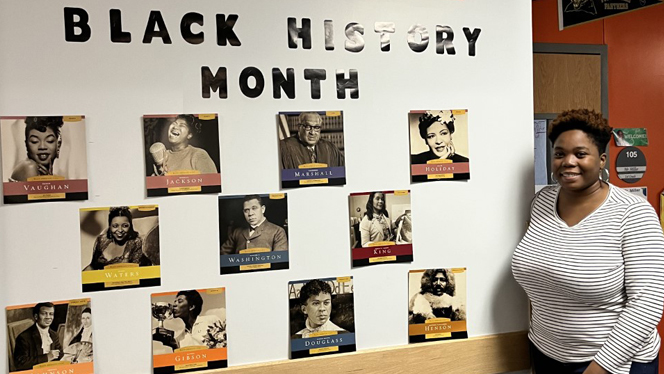 Pictures of black history figures.