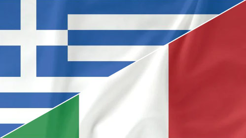 Italy and Greece Flag