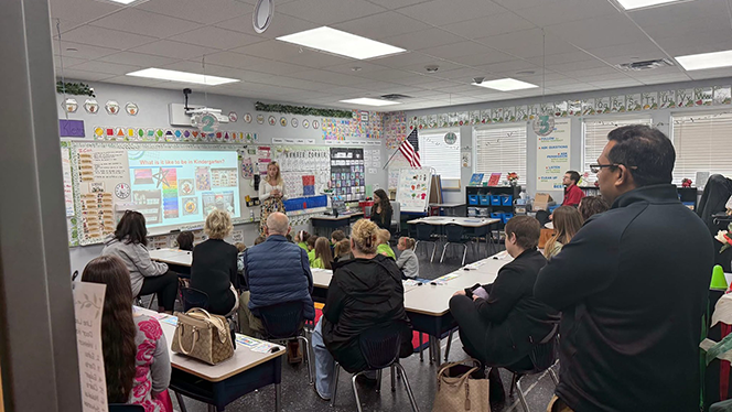 4K-6 School in Waukesha: Mill Creek families attend Mallards Movin' Up event.