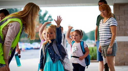 Teacher, parents, and students