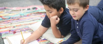 Students completing work