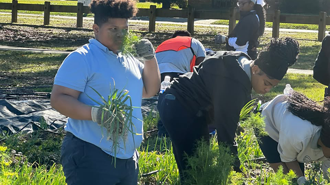 K-8 School in Baker: Advantage Charter Academy students participate in MLK Day.