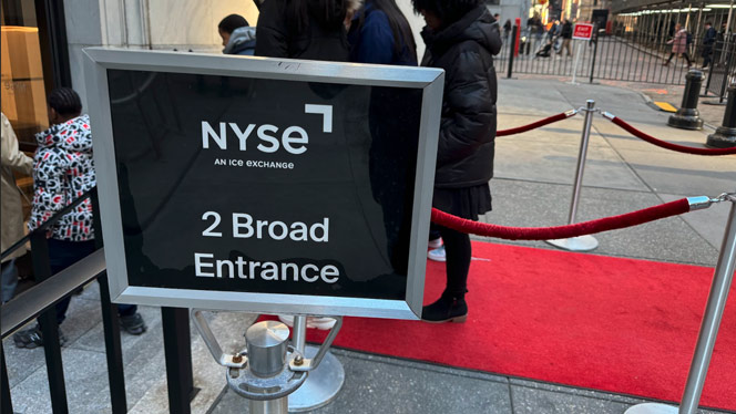 NYSE entrance sign