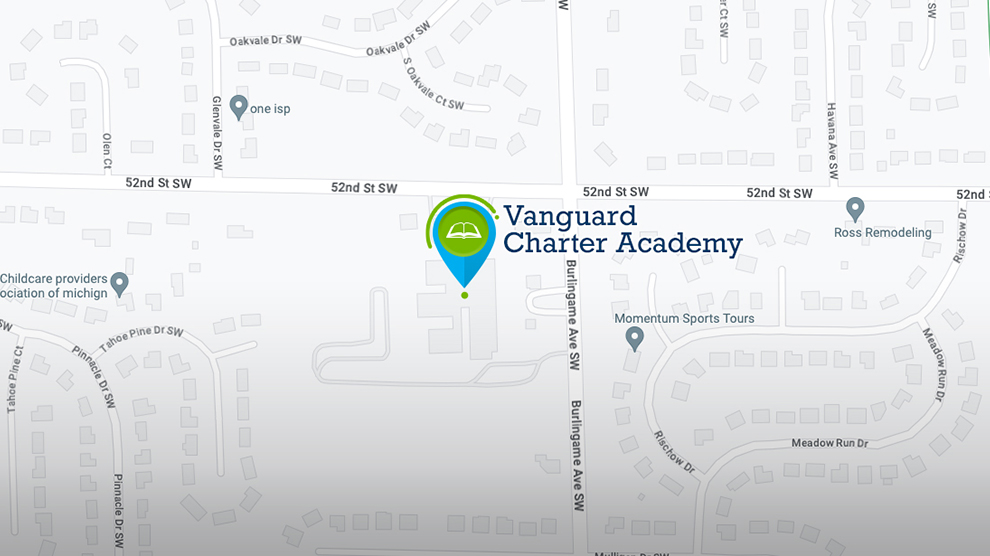 Map to Vanguard Charter Academy