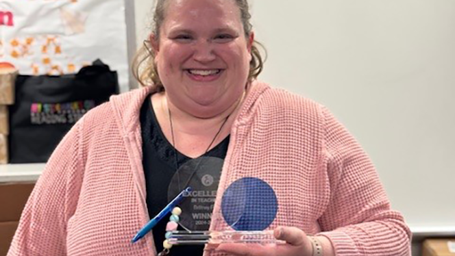 K-8 School in Dayton: North Dayton teacher wins Excellence in Teaching award.