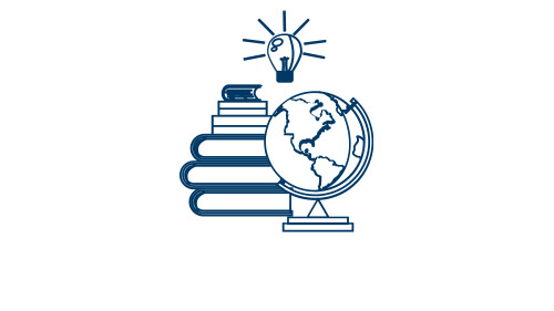 Globe and books illustration