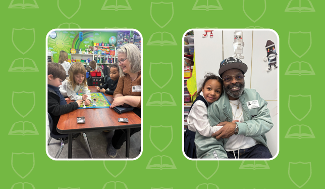 Y5-8 School in Monroe: Triumph Academy Young 5s class hosts grandparents for Games with Grandparents.