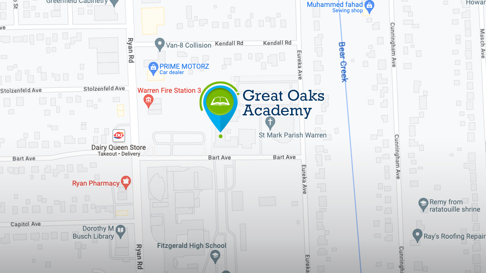 Map of Great Oaks Academy