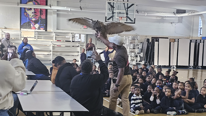 K-8 School in Detroit: Detroit Premier kindergarten and first graders got to experience Earth's creatures.