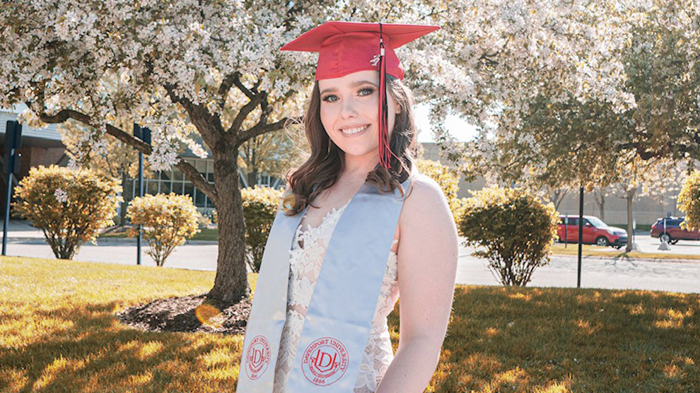 Student in graduation cap