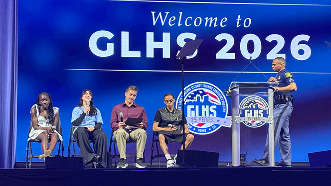 High School in Kentwood: Grand River Prep sophomore was selected to speak at the Great Lakes Homeland Security Training Conference and Expo.