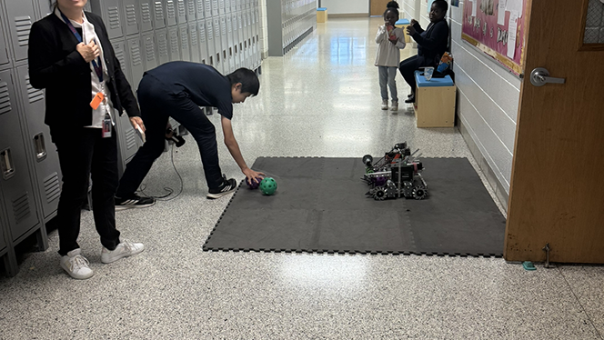 K-8 School in Detroit: Detroit Merit students and families participate in STEM Night.
