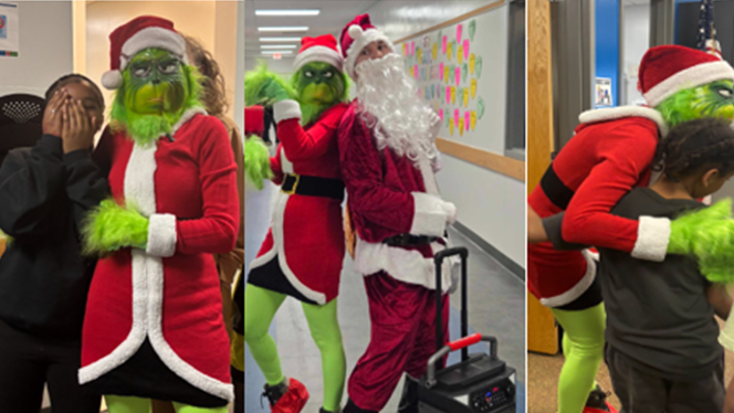 K-8 School in Taylor: Quest Charter Academy celebrates the holidays.