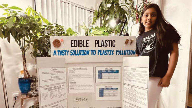 Y5-8 School in Plymouth: Plymouth Scholars third through eighth grade students participate in science fair.