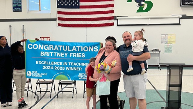 K-8 School in Dayton: North Dayton teacher wins Excellence in Teaching award.