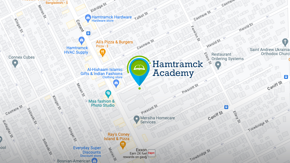 Map of Hamtramck Academy