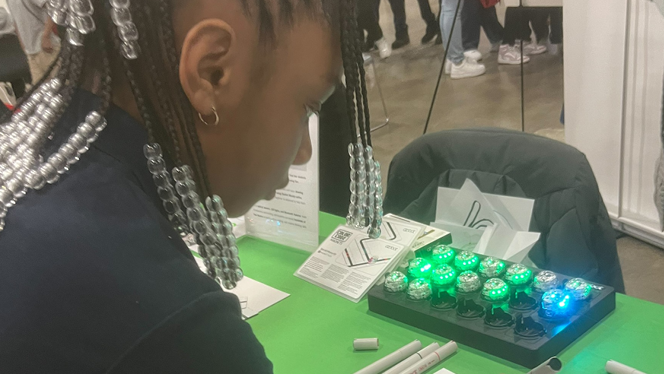 K-8 School in Detroit: Detroit Enterprise Academy fourth and fifth graders participate in CODE313's annual STEAM Slam.