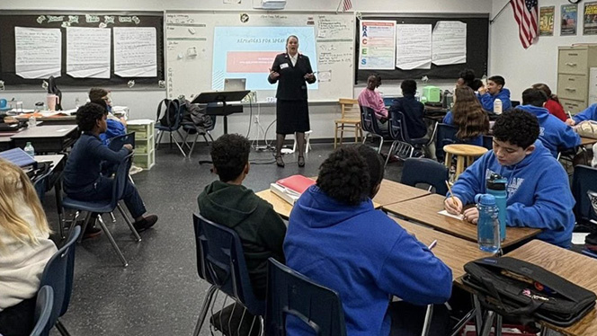 K-8 School in Mint Hill: Queen's Grant students learn life skills from important people.