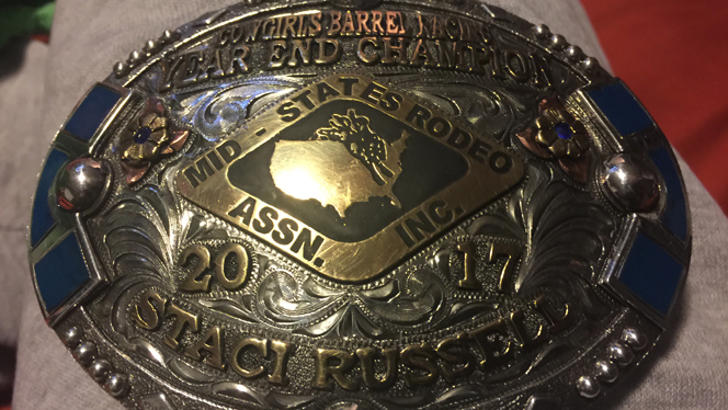 Mid-States rodeo belt buckle